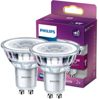 2x LED GU10 reflektor PAR16 4,6W = 50W 355lm 2700K, teplá biela 36° LED Classic Philips