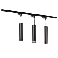 Súprava zbernicovej lišty 1-fázová lišta + 3x GU10 reflektor čierny PARIS Sanico Goldlux