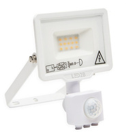 LED reflektor 10W 800lm 3000K IP44 biely so senzorom pohybu LED2B KOBI MHC