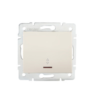 Spínač NO kontakt osvetlený 10A štvorcový béžový LOGI Kanlux
