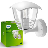 Záhradné nástenné svietidlo Vonkajšia lampa E27 IP44 White Creek Philips