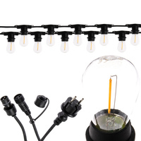 Záhradná vonkajšia svetelná reťaz Girland 10m 10xE27 LED 1,3W Kobi