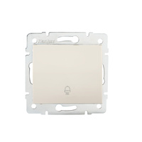 Spínač NO pre zvonček 10A Štvorcový béžový LOGI Kanlux