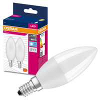 2x LED žiarovka B39 sviečka E14 7,5W = 60W 806lm 4000K neutrálna biela 200° VALUE CLASSIC Osram