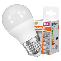 LED žiarovka P45 guľka E27 6,5W = 60W 806lm 4000K neutrálna biela 150° STAR CLASSIC Osram