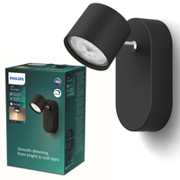 Nástenné svietidlo LED nástenné svietidlo 4,5W 500lm 2700K Black Star Philips