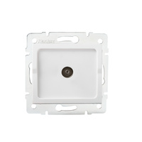 Anténna zásuvka TV koaxiálna štvorcová biela LOGI Kanlux