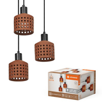Dekoratívne stropné svietidlo E27 Brown Clay Decor Ledvance