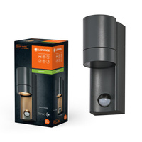 Vonkajšie nástenné svietidlo LED GU10 IP65 IK05 sivé so senzorom pohybu a súmraku Endura Ledvance