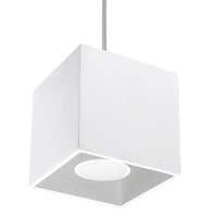 Povrchová závesná lampa GU10 s presahom Square White Modern Quad Sollux