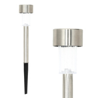 Solárny záhradný stĺp Vonkajšia stojaca LED 6000K studená IP44 Chrome Eclipse Kobi