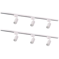 Súprava zbernicovej lišty 1-fázová lišta + 6x GU10 reflektor biely PARIS Sanico Goldlux