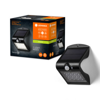 Vonkajšia solárna nástenná lampa LED 1,5 W 220 lm 4000K IP65 čierna so senzorom pohybu a súmraku Endura Ledvance