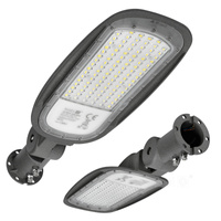 LED pouličné svietidlo Priemyselné cestné svietidlo 100W 9800lm 4000K, neutrálna biela IP65 IK08 Sivá Vespa Kobi