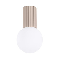 Kúpeľňové stropné svietidlo na povrchovú montáž G9 Round Beige Modern Matte IP44 Halo Sollux