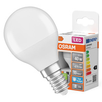 LED žiarovka P45 guľka E14 4,9W = 40W 470lm 6500K studená biela 150° STAR CLASSIC Osram