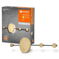 Nástenná lampa LED na vešiak na oblečenie 6W 80lm 3000K, teplá biela čierny Dekor Ledvance