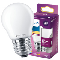 LED žiarovka E27 guľka P45 6,5W = 60W 806lm 2700K teplá biela FILAMENT LED Classic Philips