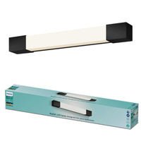 LED 5W 730lm 2700K 44cm IP44 Čierna zrkadlová lampa Rover Philips