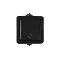 Spínač s jedným vypínacím kontaktom 10A štvorcový čierny TEKNO Kanlux