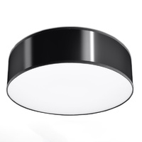Stropné svietidlo Plafond 2x E27 Round Black Minimalist Arena Sollux