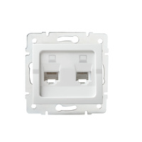 Počítačová zásuvka dvojitá nezávislá 2x RJ45 Jack Square White LOGI Kanlux