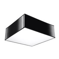 Stropné svietidlo Plafond E27 Square Black Minimalist Horus Sollux