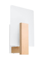 Nástenné svietidlo Nástenné svietidlo E14 Square Brown Škandinávsky Lappo Sollux