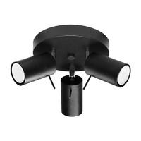 SPOT TUBA Reflektor pre povrchovú montáž stropného svietidla 3x GU10 Movable Tubular Black Modern Ring Sollux