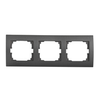 Horizontálny trojitý rámček pre povrchovú montáž zásuvky Grafit LOGI Kanlux