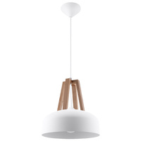 Stropné závesné svietidlo Hanging E27 Round Natural Wood Modern Casco Sollux