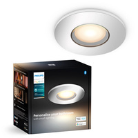 Zapustené svietidlo LED Hermetic IP44 do kúpeľne 4,2 W 400 lm IP44 White Ambiance TW Chrome Smart SMART Zigbee Bluetooth Adore Philips HUE