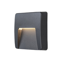 Vonkajšia záhradná lampa LED fasádna nástenná lampa 3W 100lm 4000K IP65 antracitová priemyselná Trento Rabalux