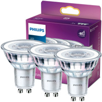 3x LED GU10 reflektor PAR16 4,6W = 50W 355lm 2700K, teplá biela 36° LED Classic Philips