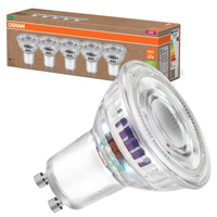 5x LED PAR16 reflektor GU10 2W = 50W 360lm 2700K, teplá biela 36° 180lm/W ENERGY EFFICIENCY Osram