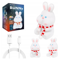 Detská stolová lampa LED 1,5 W 28 lm 3000K Warm RGB 360° White Masterled Rabbit