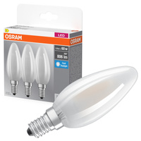 3x LED žiarovka B35 sviečka E14 5,9W = 60W 806lm 6500K studená biela 300° BASE Osram