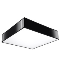 Stropná plafónová lampa 3x E27 Square Black Minimalist Horus Sollux