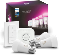 3x LED žiarovka E27 A60 11W = 75W 1055lm 2000-6500K CCT + RGB SMART Smart Bluetooth ZigBee White and Color Ambiance + Bridge Bridge + PILOT ovládač Philips HUE Starter Kit