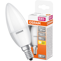 LED žiarovka B37 sviečka E14 3,3W = 25W 250lm 2700K teplá biela 180° STAR CLASSIC Osram