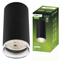LED reflektorové stropné svietidlo Spot Tuba GU10 IP44 ADERO Black Lumiled